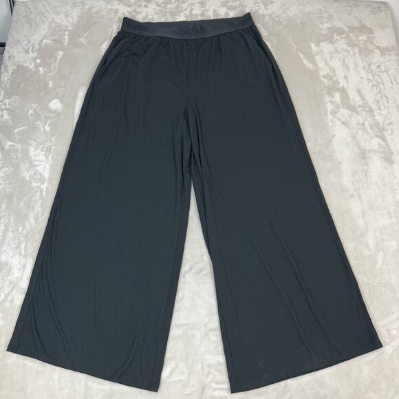 Tommy John Sleep Pants Adult Large Black Second Skin Wide Leg Loungewear Comfort - Picture 1 of 10